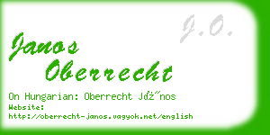 janos oberrecht business card